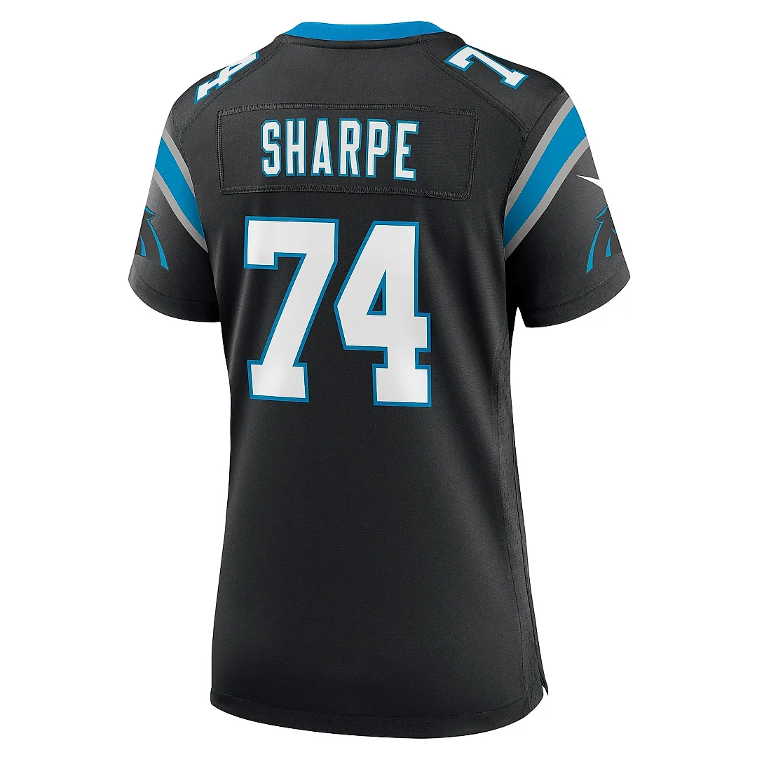 Zennovawear Women's Carolina Panthers David Sharpe Black Team Game Jersey