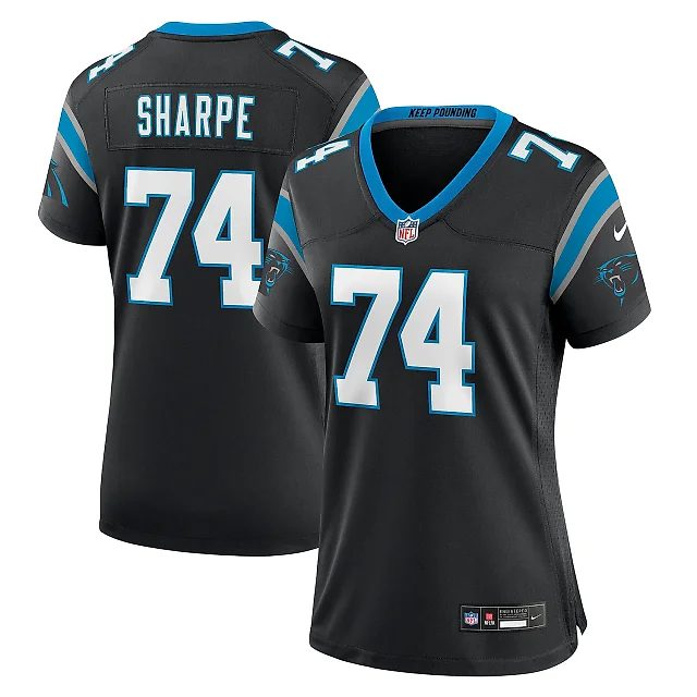 Zennovawear Women's Carolina Panthers David Sharpe Black Team Game Jersey