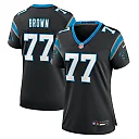 Zennovawear Women's Carolina Panthers Deonte Brown Black Team Game Jersey