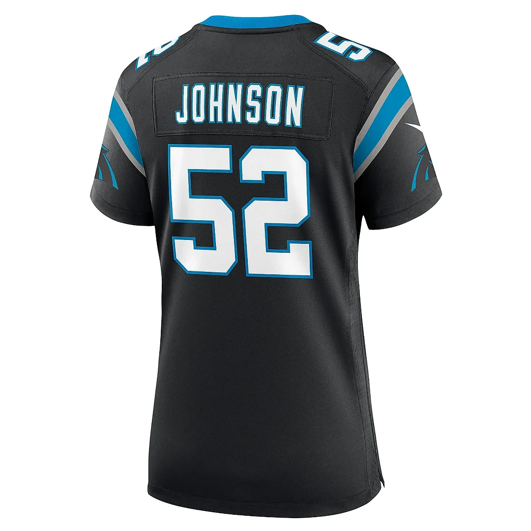 Zennovawear Women's Carolina Panthers DJ Johnson Black Game Jersey