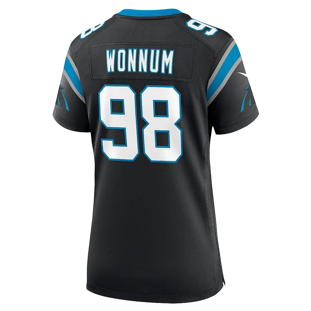 Zennovawear Women's Carolina Panthers D.J. Wonnum Black Game Jersey