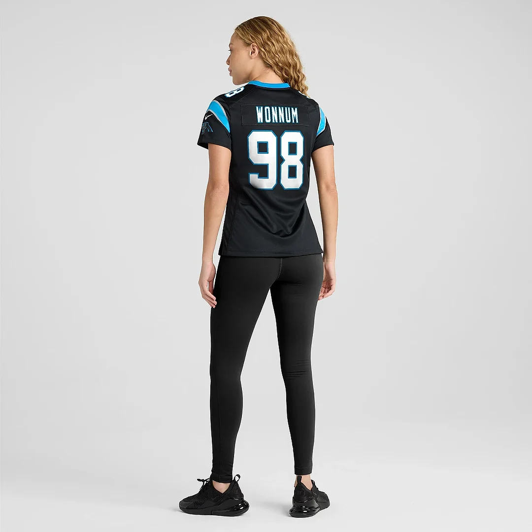 Zennovawear Women's Carolina Panthers D.J. Wonnum Black Game Jersey