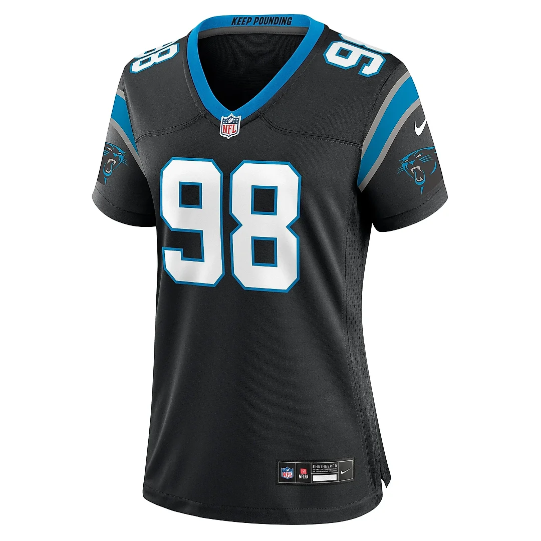 Zennovawear Women's Carolina Panthers D.J. Wonnum Black Game Jersey