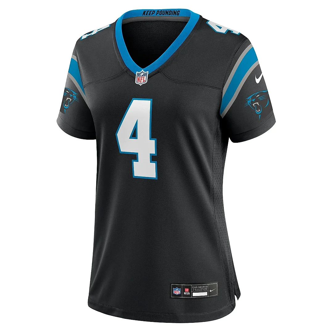 Zennovawear Women's Carolina Panthers Eddy Pineiro Black Team Game Jersey