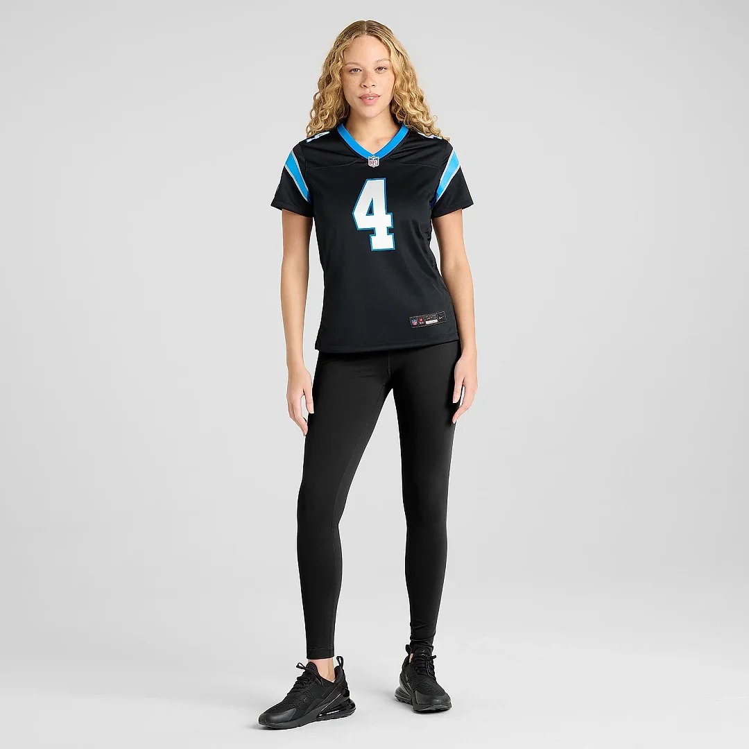 Zennovawear Women's Carolina Panthers Eddy Pineiro Black Team Game Jersey