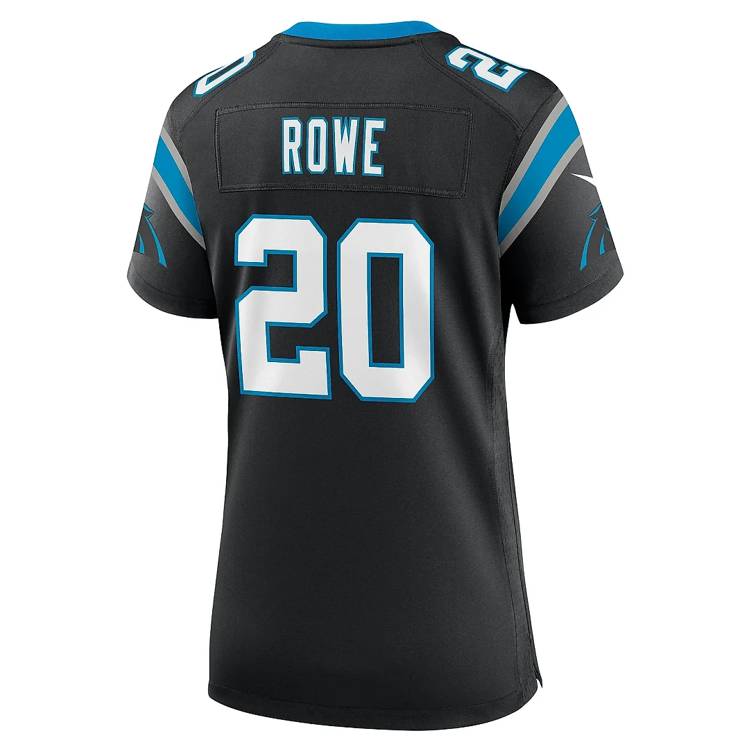 Zennovawear Women's Carolina Panthers Eric Rowe Black Team Game Jersey