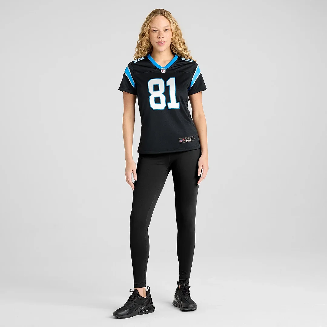 Zennovawear Women's Carolina Panthers Hayden Hurst Black Game Player Jersey