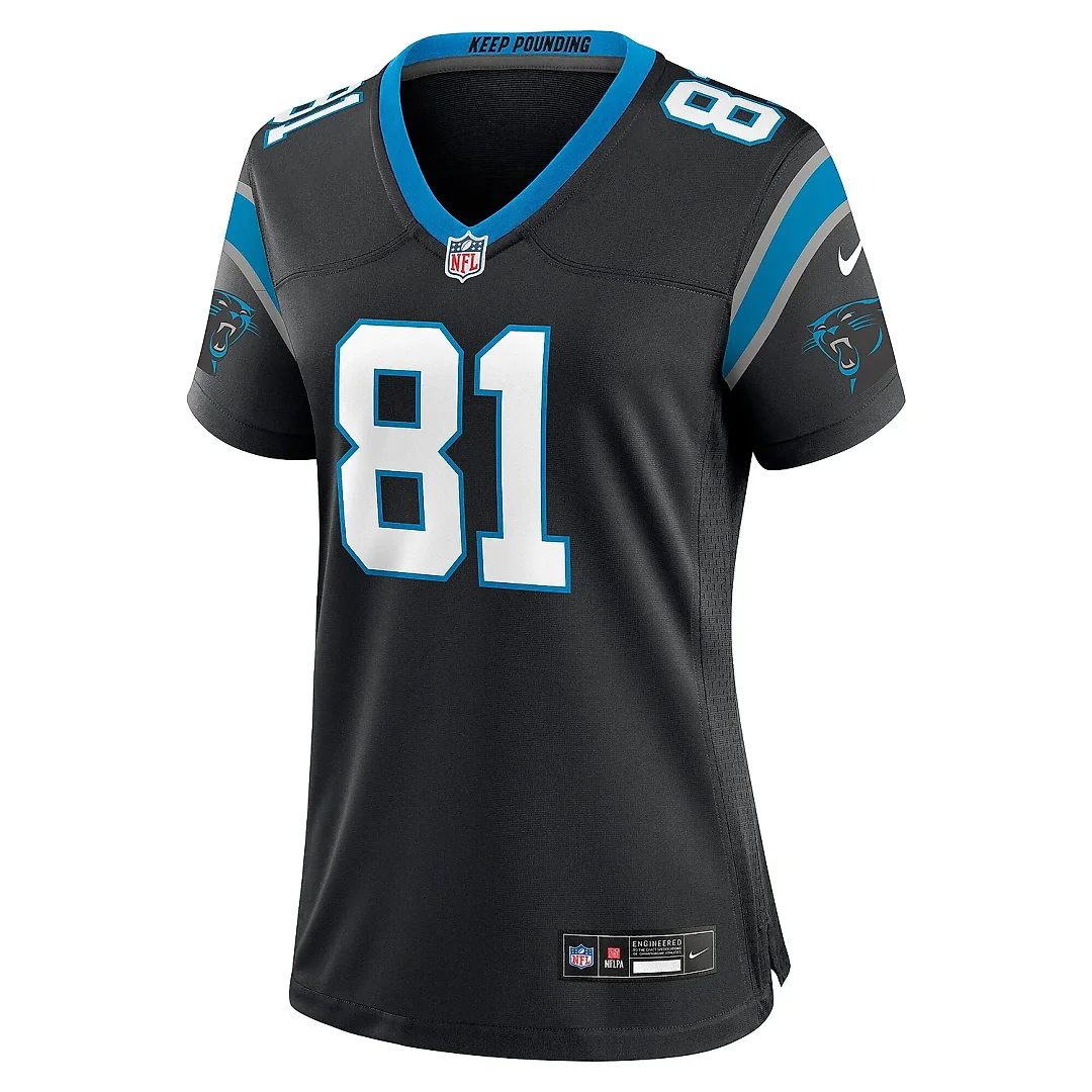 Zennovawear Women's Carolina Panthers Hayden Hurst Black Game Player Jersey