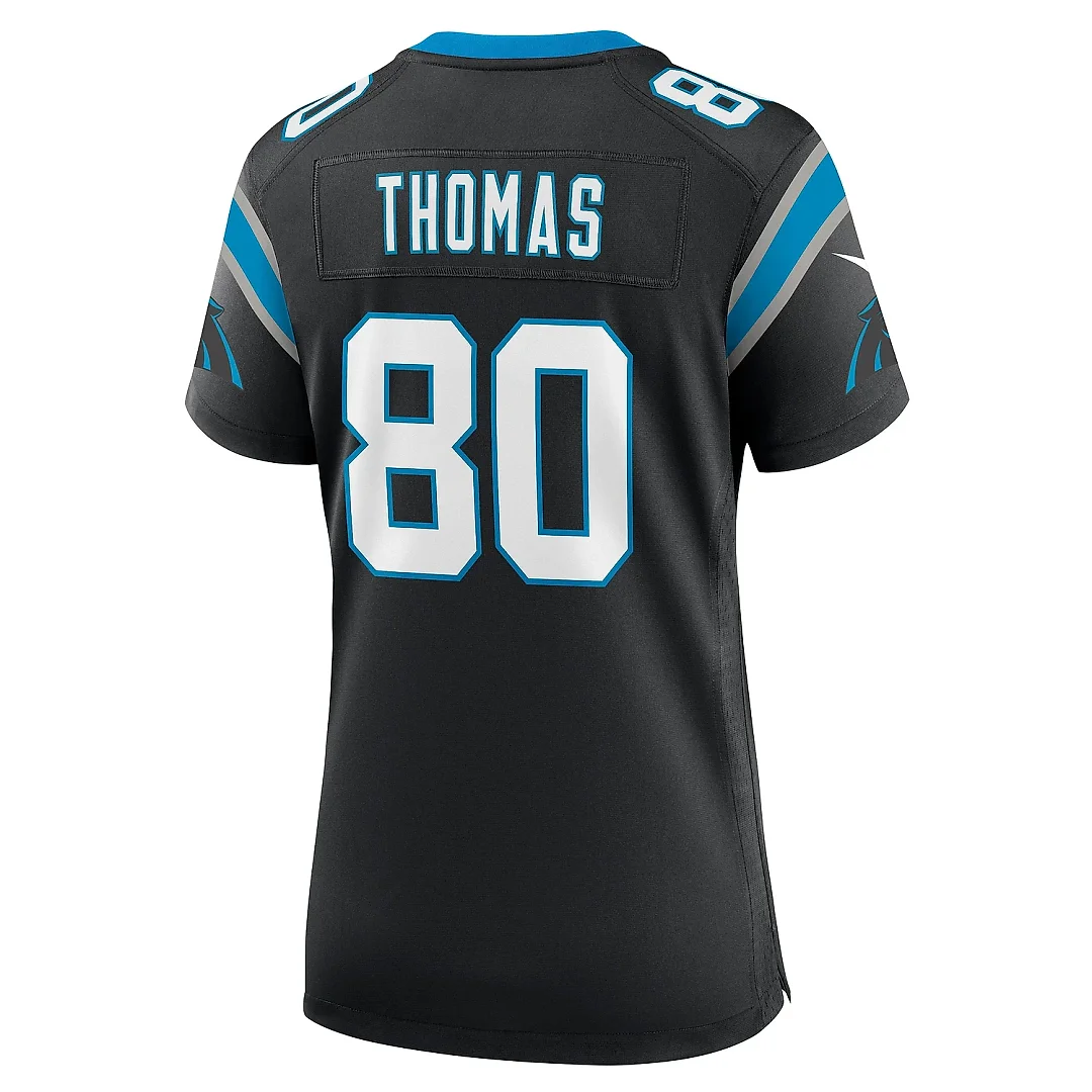 Zennovawear Women's Carolina Panthers Ian Thomas Black Team Game Jersey