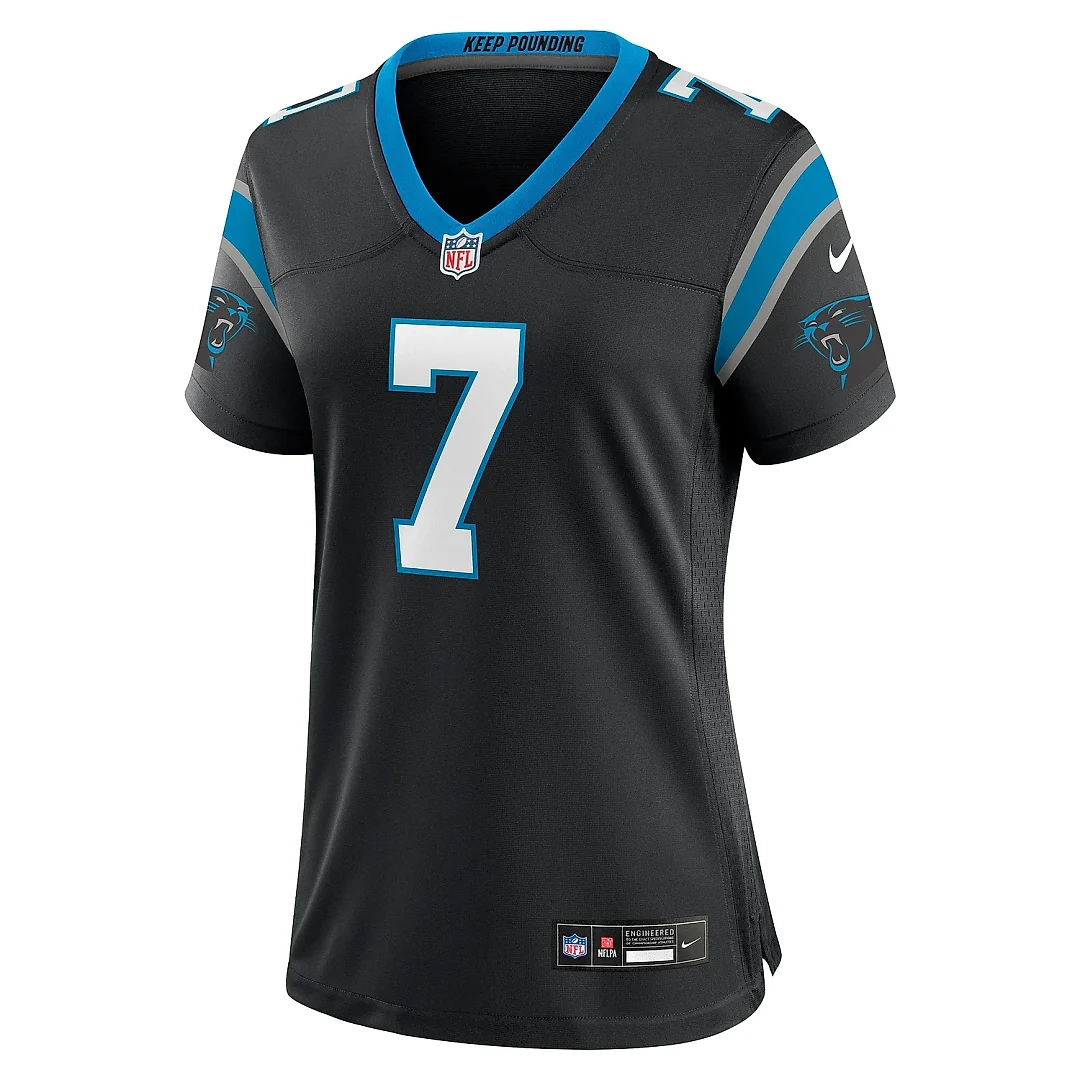 Zennovawear Women's Carolina Panthers Jadeveon Clowney Black Game Jersey