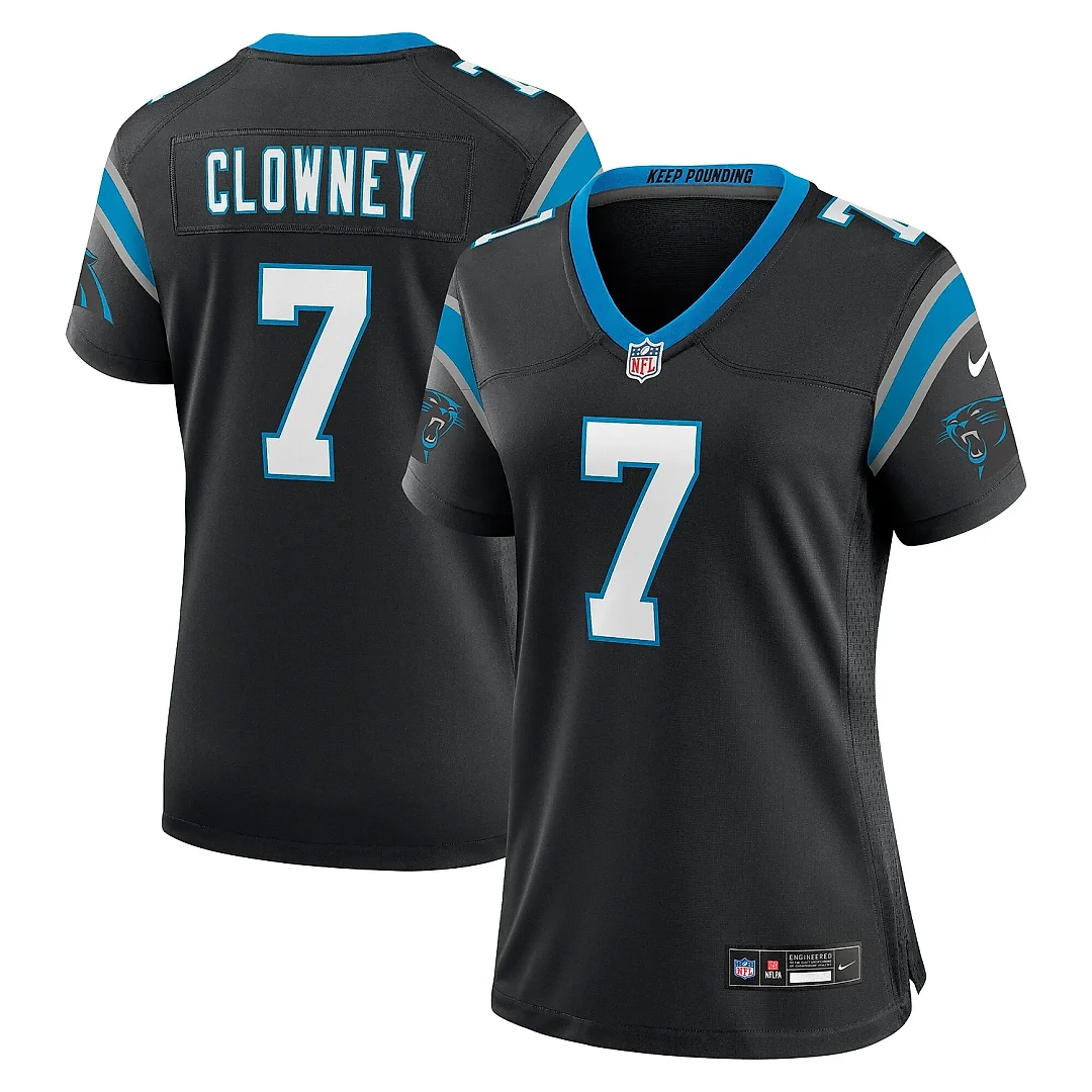 Zennovawear Women's Carolina Panthers Jadeveon Clowney Black Game Jersey