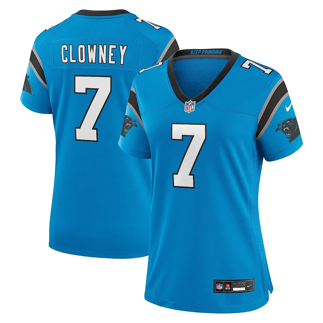 Zennovawear Women's Carolina Panthers Jadeveon Clowney Blue Alternate Game Jersey