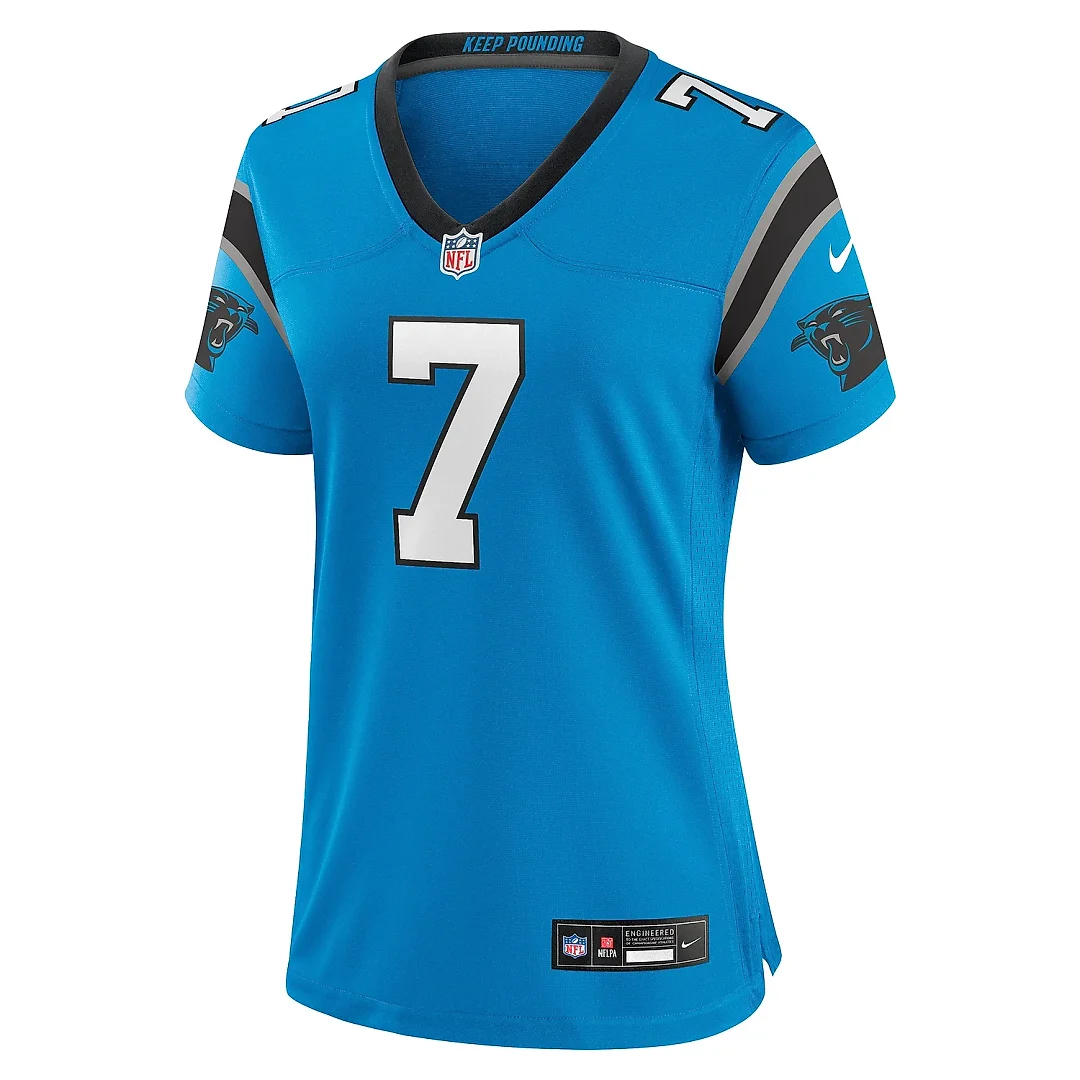 Zennovawear Women's Carolina Panthers Jadeveon Clowney Blue Alternate Game Jersey