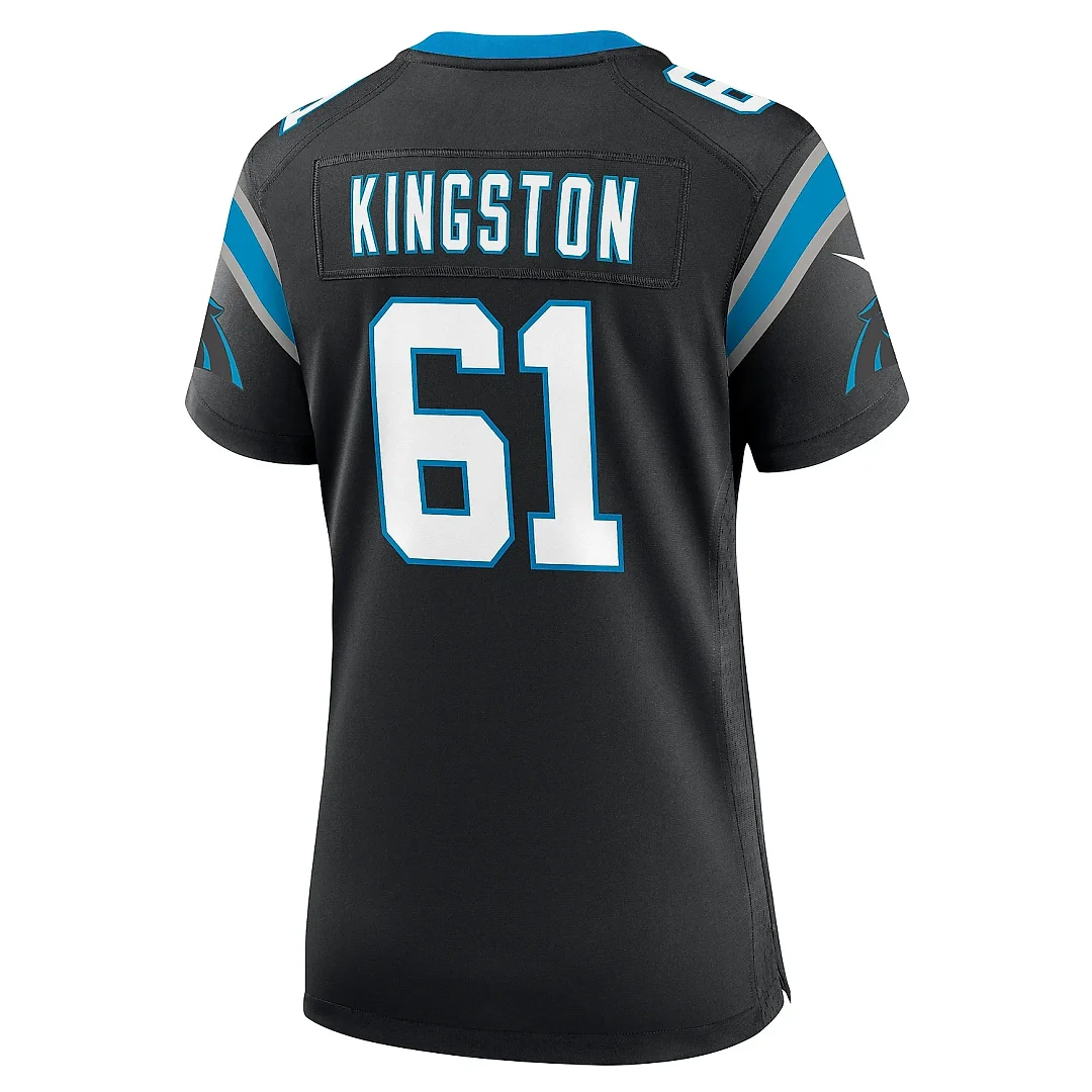 Zennovawear Women's Carolina Panthers Jarrett Kingston Black Game Jersey