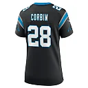 Zennovawear Women's Carolina Panthers Jashaun Corbin Black Team Game Jersey