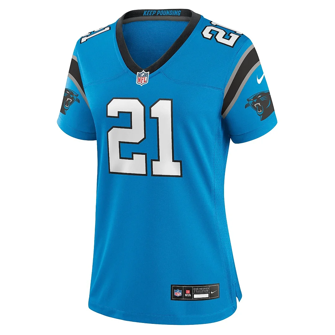 Zennovawear Women's Carolina Panthers Jeremy Chinn Blue Player Jersey