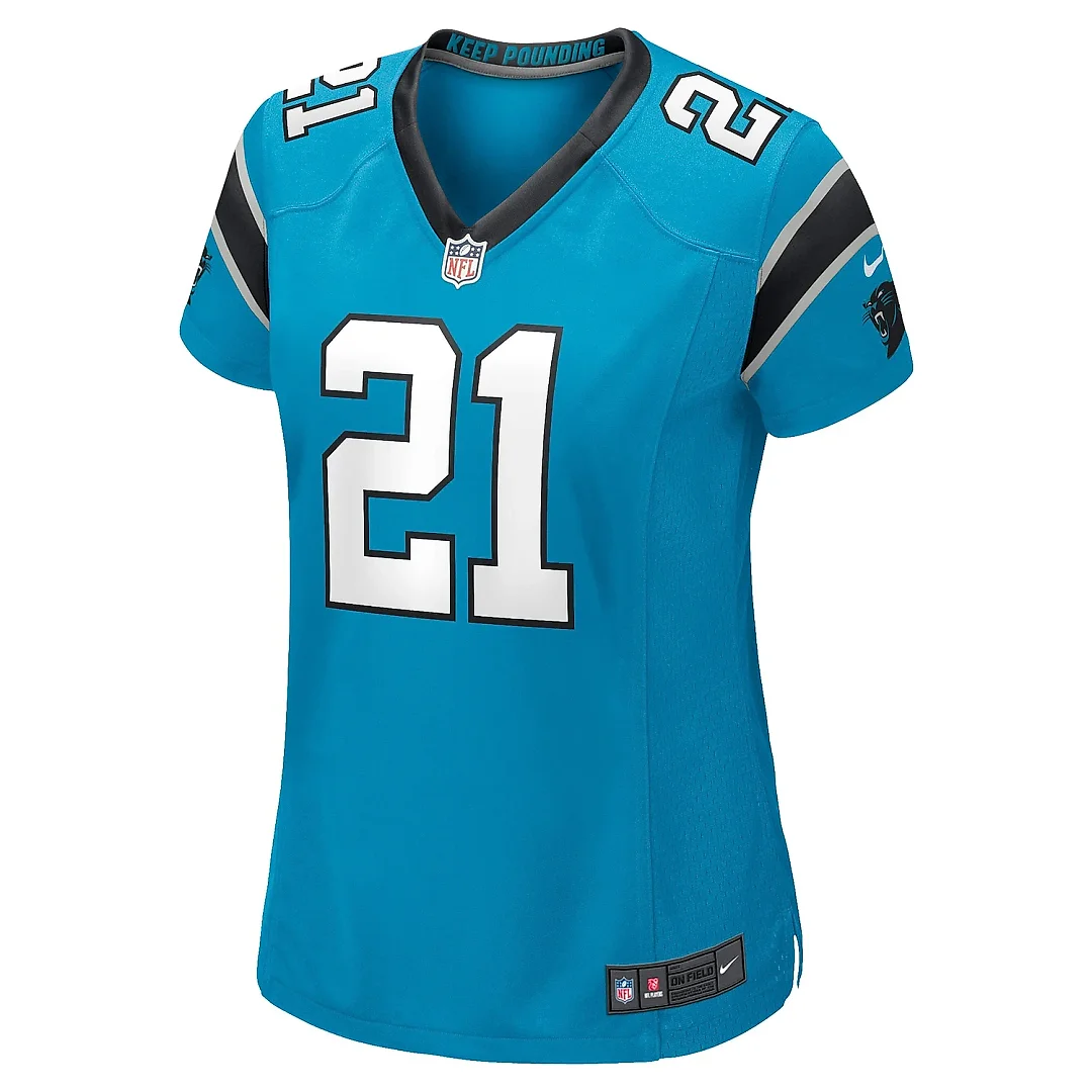 Zennovawear Women's Carolina Panthers Jeremy Chinn Blue Player Game Jersey