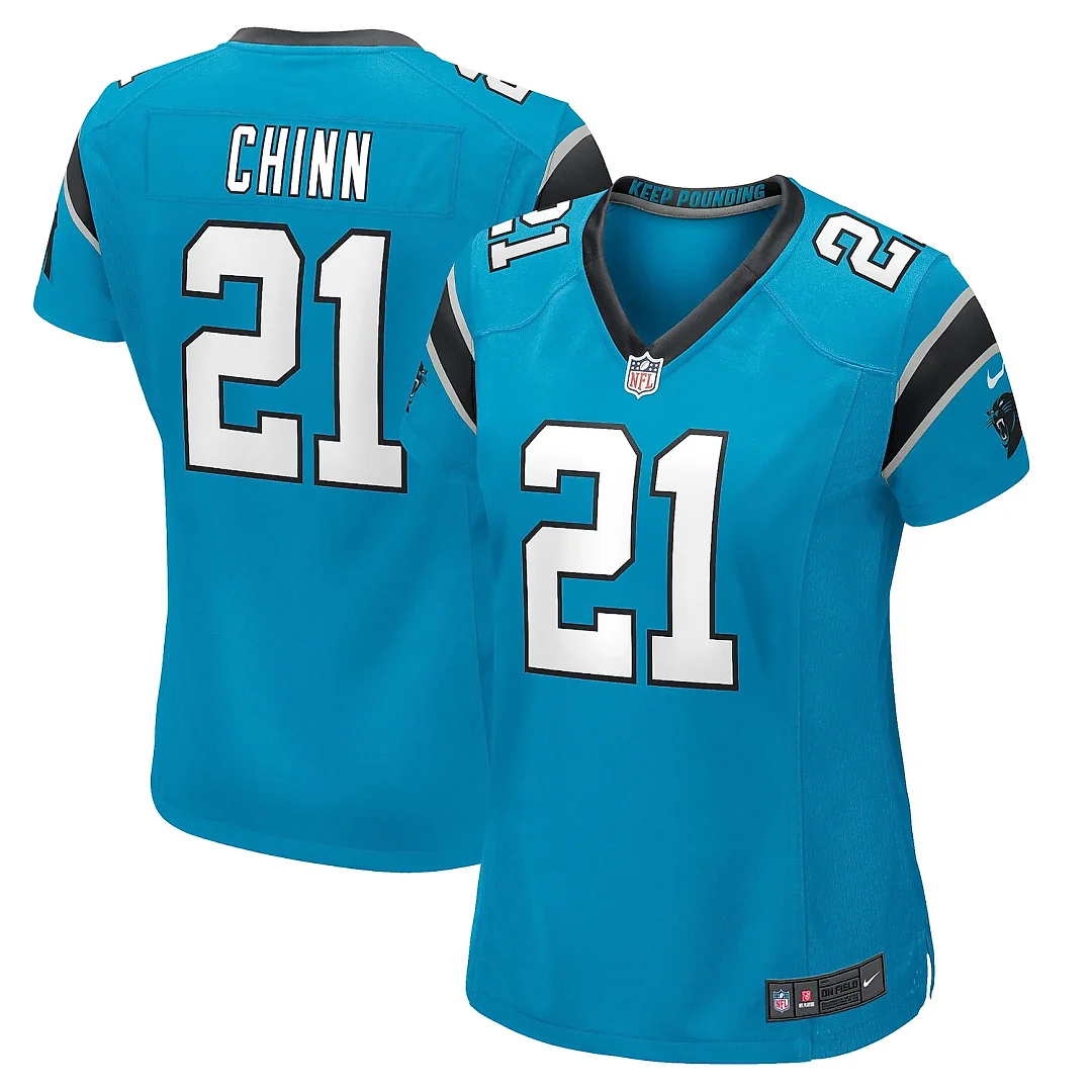 Zennovawear Women's Carolina Panthers Jeremy Chinn Blue Player Game Jersey