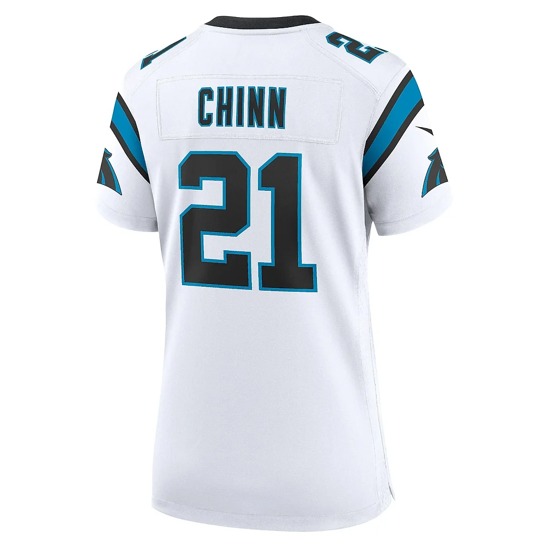 Zennovawear Women's Carolina Panthers Jeremy Chinn White Player Jersey