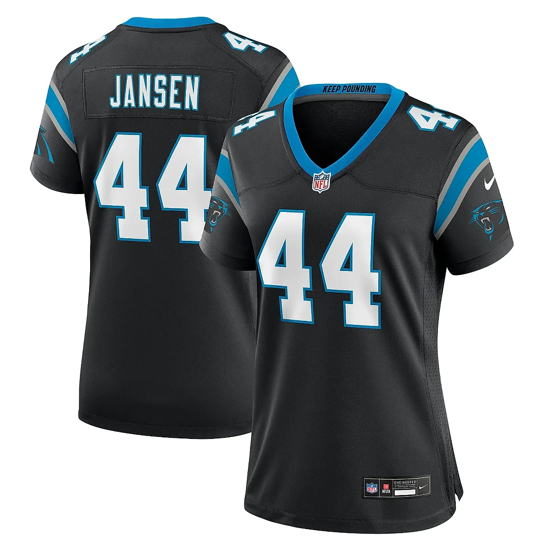 Zennovawear Women's Carolina Panthers J.J. Jansen Black Team Game Jersey