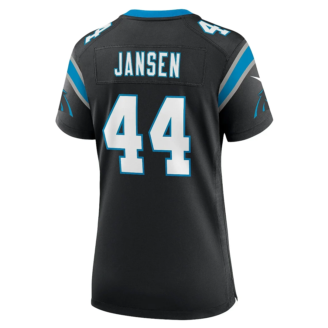 Zennovawear Women's Carolina Panthers J.J. Jansen Black Team Game Jersey