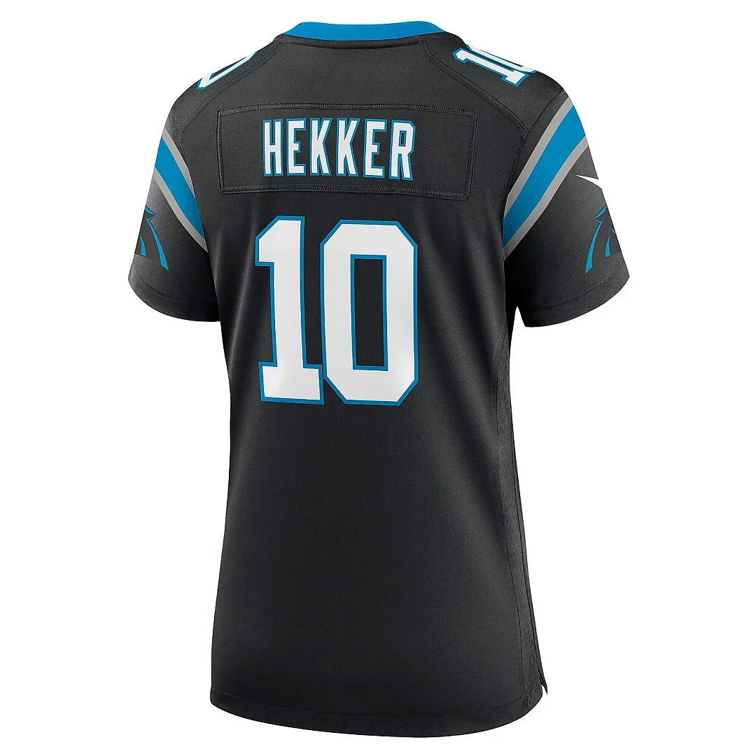 Zennovawear Women's Carolina Panthers Johnny Hekker Black Team Game Jersey