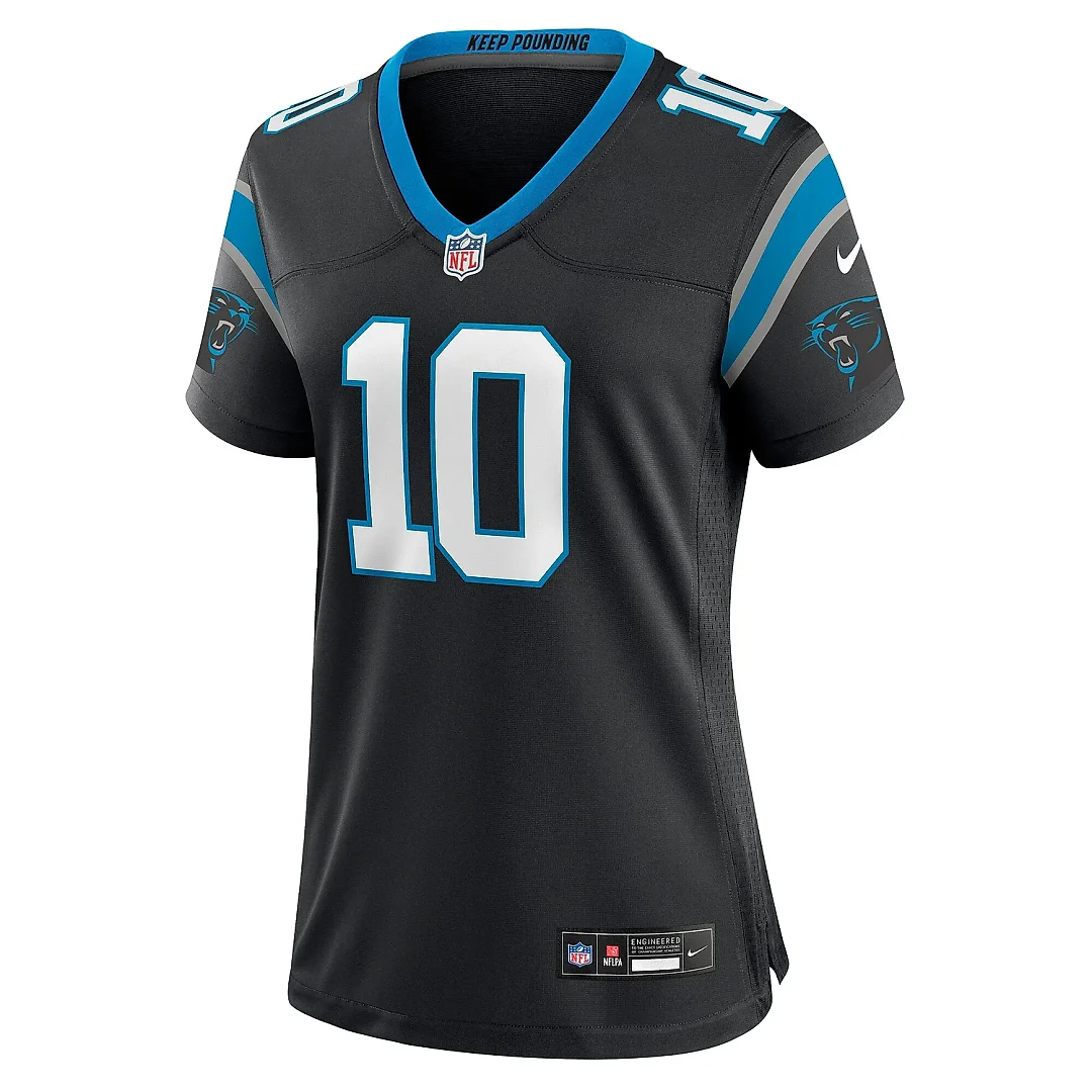 Zennovawear Women's Carolina Panthers Johnny Hekker Black Team Game Jersey