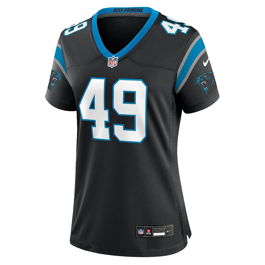 Zennovawear Women's Carolina Panthers Jon Rhattigan Black Game Jersey