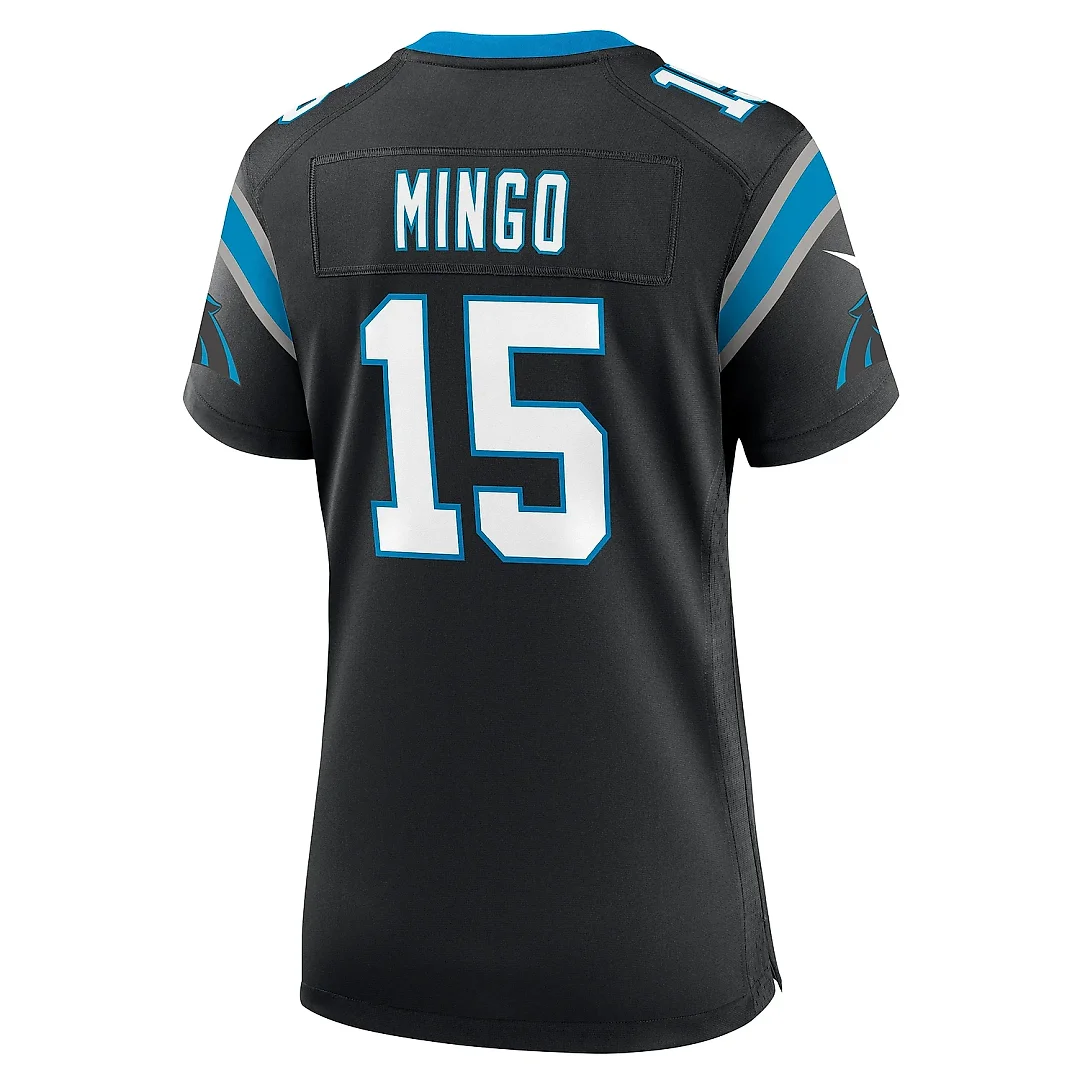 Zennovawear Women's Carolina Panthers Jonathan Mingo Black Game Jersey