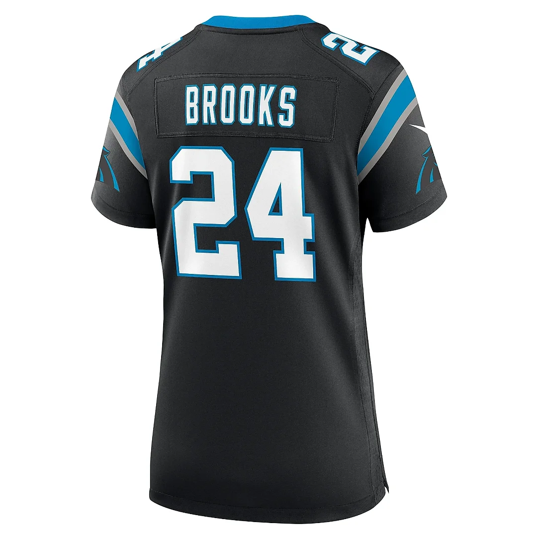 Zennovawear Women's Carolina Panthers Jonathon Brooks Black Game Jersey