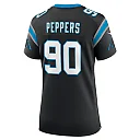 Zennovawear Women's Carolina Panthers Julius Peppers Black Retired Player Game Jersey