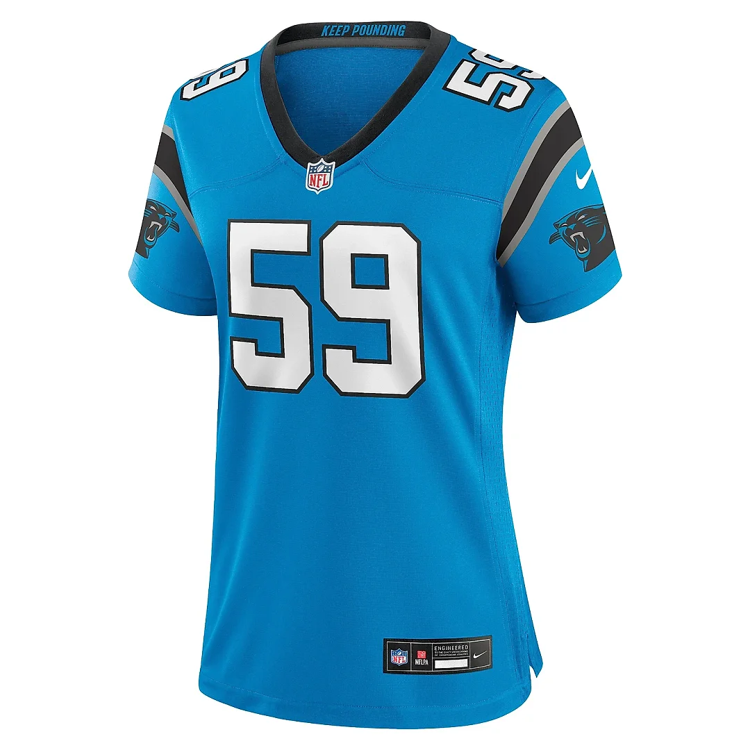 Zennovawear Women's Carolina Panthers Luke Kuechly Blue Retired Player Game Jersey