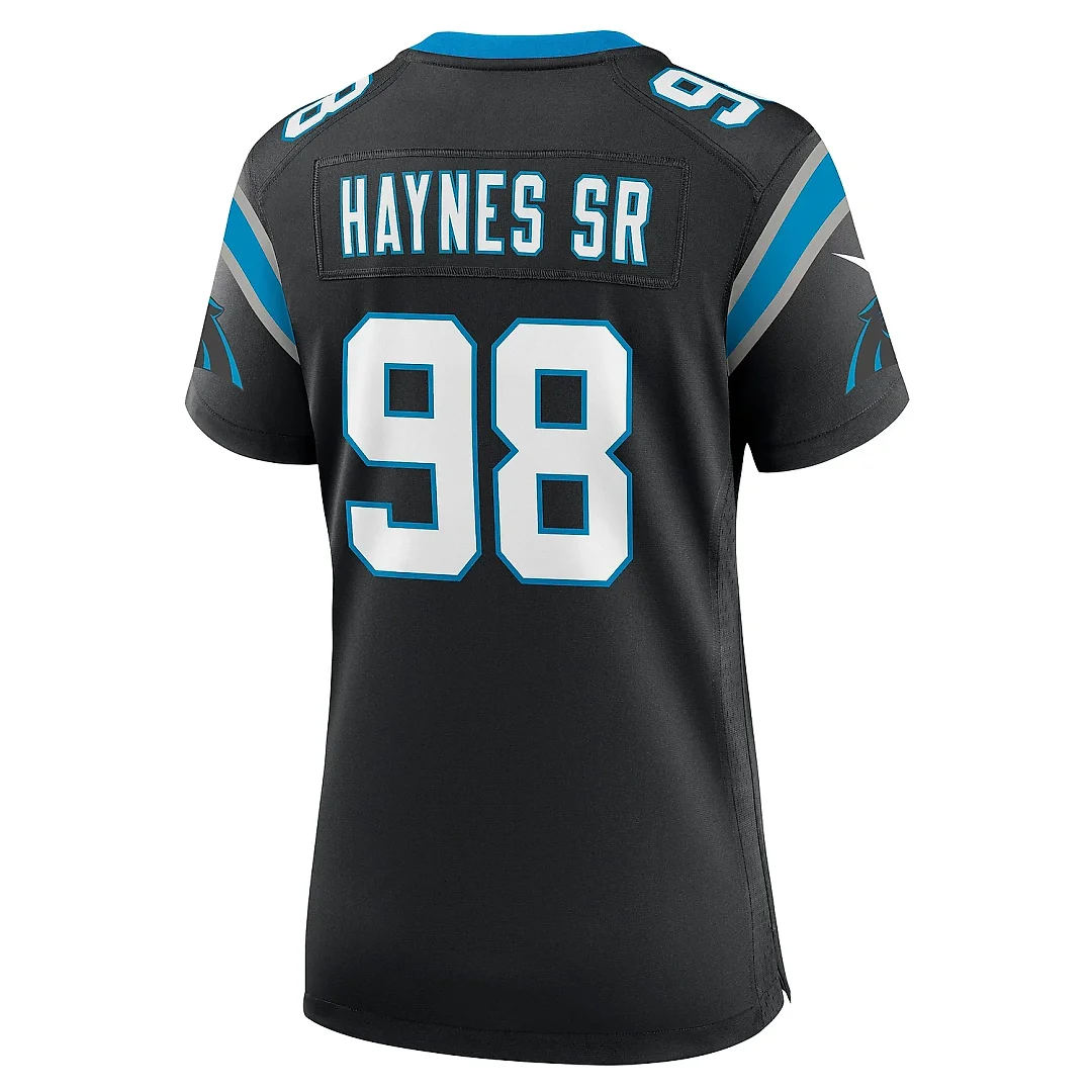 Zennovawear Women's Carolina Panthers Marquis Haynes Sr. Black Team Game Jersey