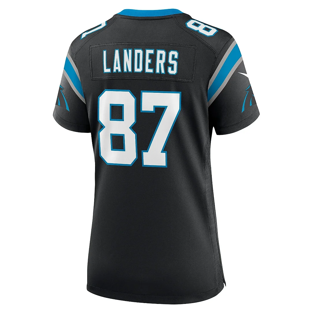 Zennovawear Women's Carolina Panthers Matt Landers Black Game Jersey