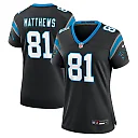 Zennovawear Women's Carolina Panthers Matthews Black Game Jersey