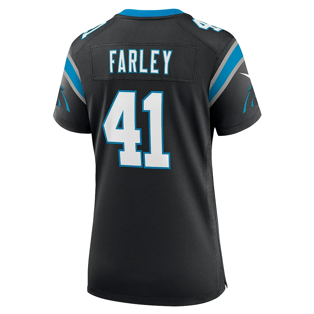 Zennovawear Women's Carolina Panthers Matthias Farley Black Game Jersey