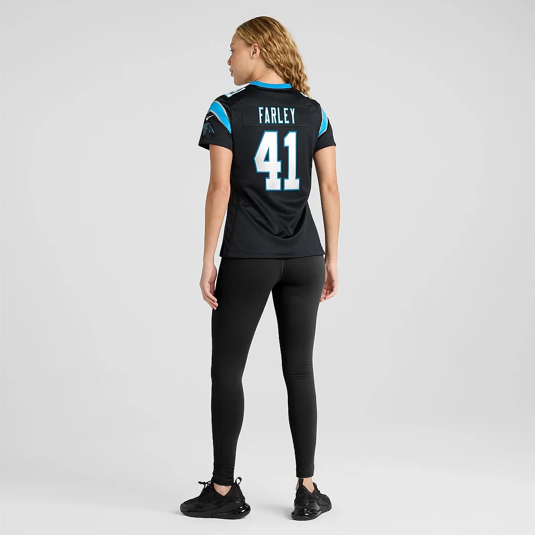 Zennovawear Women's Carolina Panthers Matthias Farley Black Game Jersey