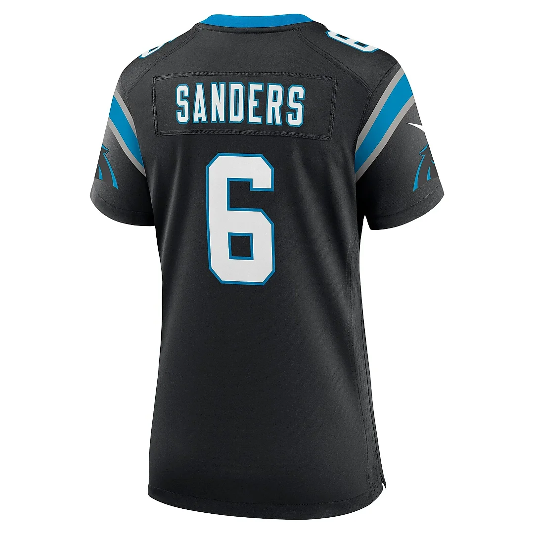 Zennovawear Women's Carolina Panthers Miles Sanders Black Team Game Jersey