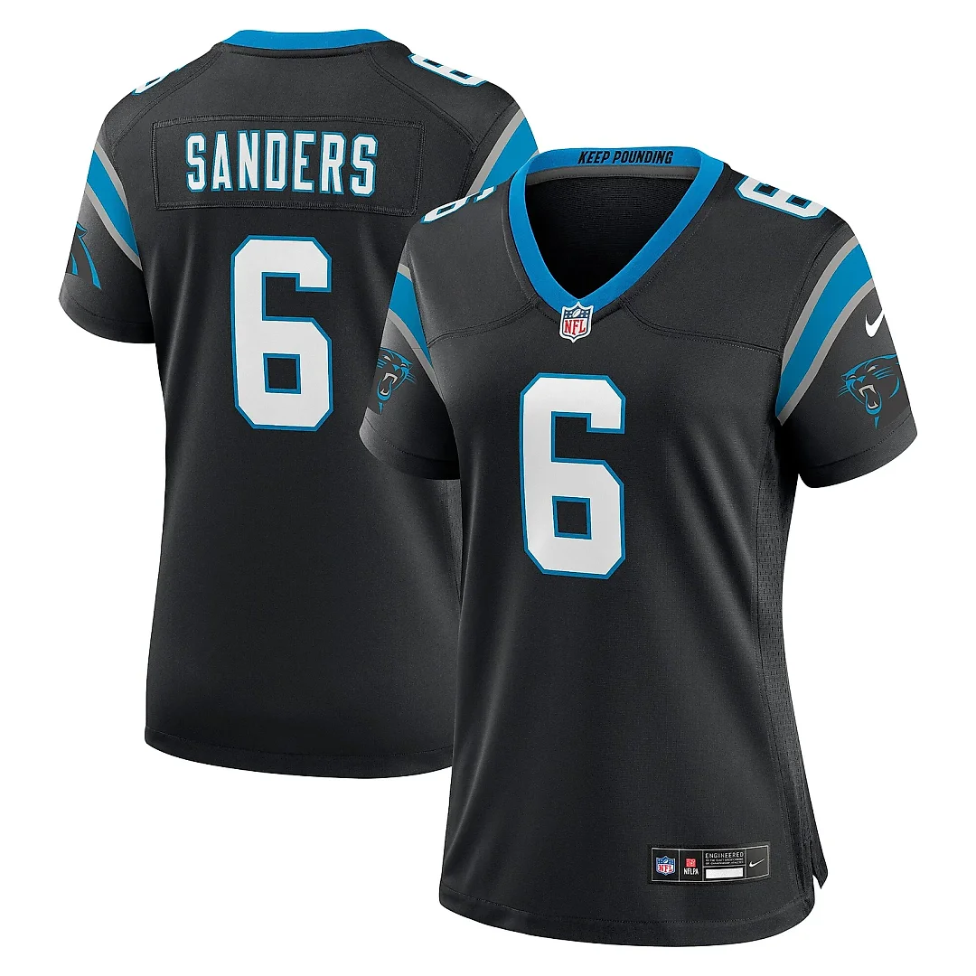 Zennovawear Women's Carolina Panthers Miles Sanders Black Women's All Player Jersey