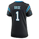 Zennovawear Women's Carolina Panthers Number 1 Bride Black Game Jersey