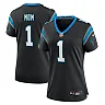 Zennovawear Women's Carolina Panthers Number 1 Mom Black Game Jersey