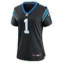 Zennovawear Women's Carolina Panthers Number 1 Mom Black Game Jersey