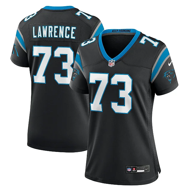 Zennovawear Women's Carolina Panthers Rashard Lawrence Black Game Jersey