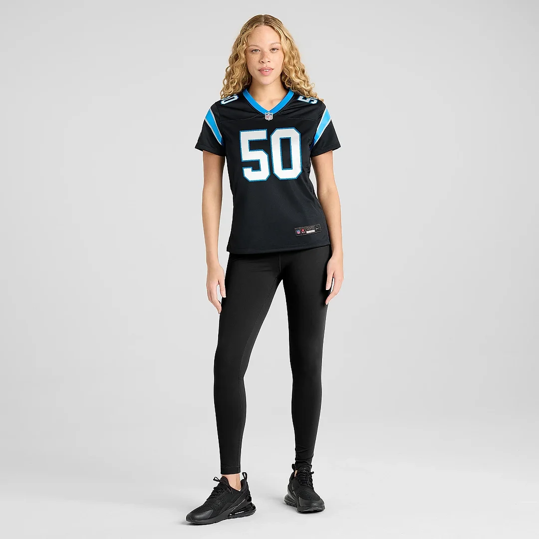 Zennovawear Women's Carolina Panthers Robert Hunt Black Game Jersey