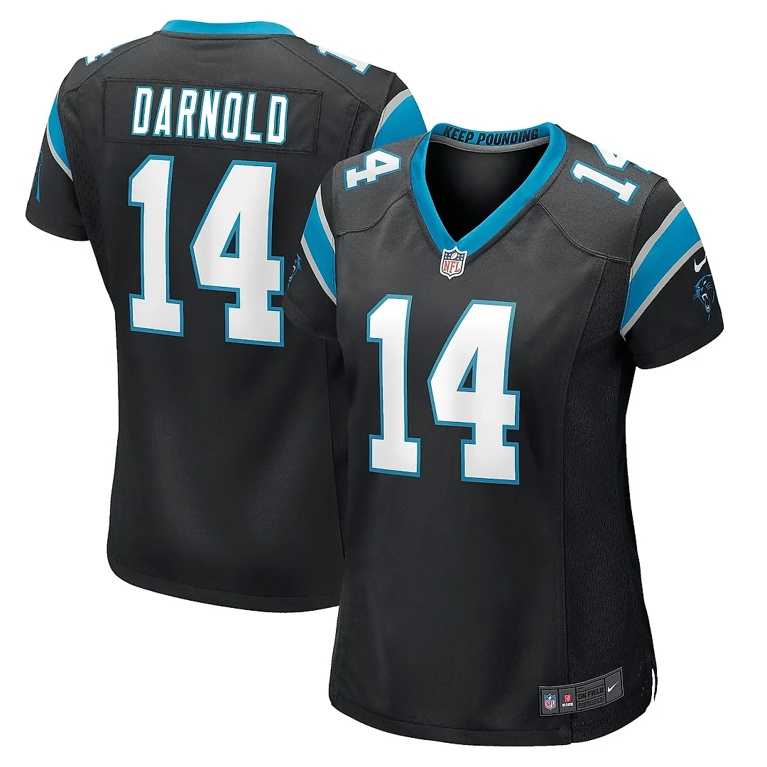 Zennovawear Women's Carolina Panthers Sam Darnold Black Game Jersey
