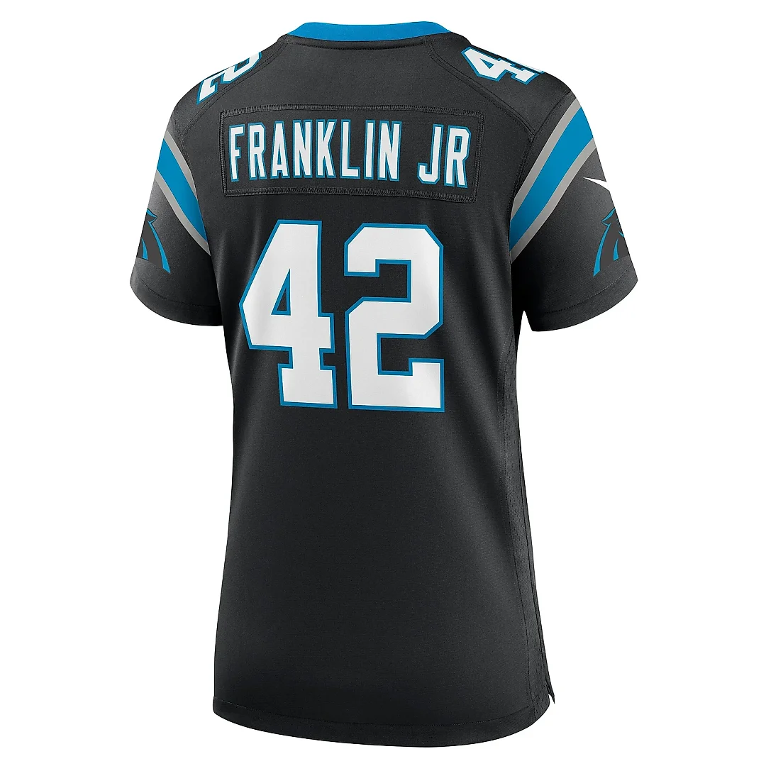Zennovawear Women's Carolina Panthers Sam Franklin Jr. Black Team Game Jersey