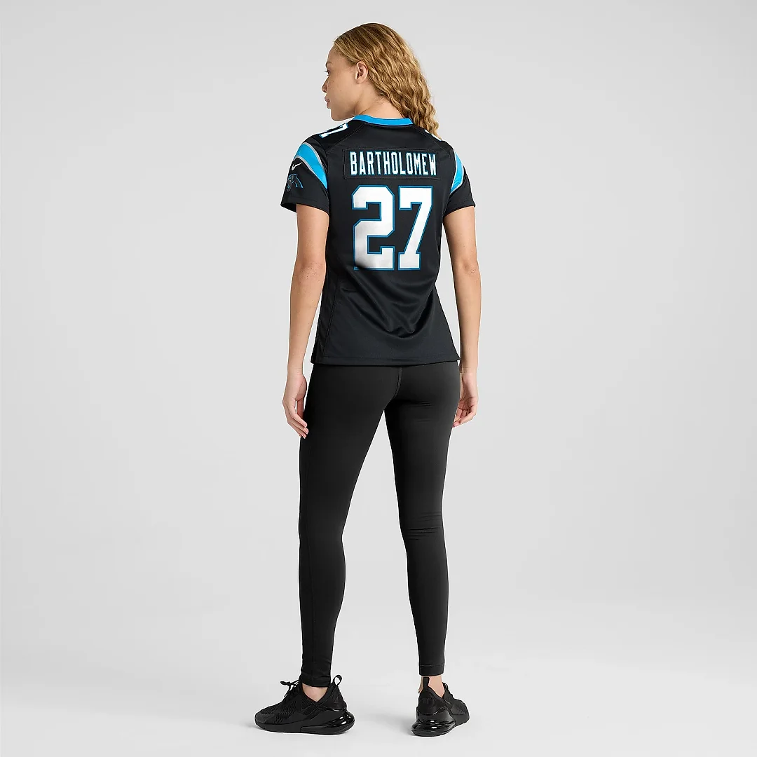Zennovawear Women's Carolina Panthers Shemar Bartholomew Black Game Jersey