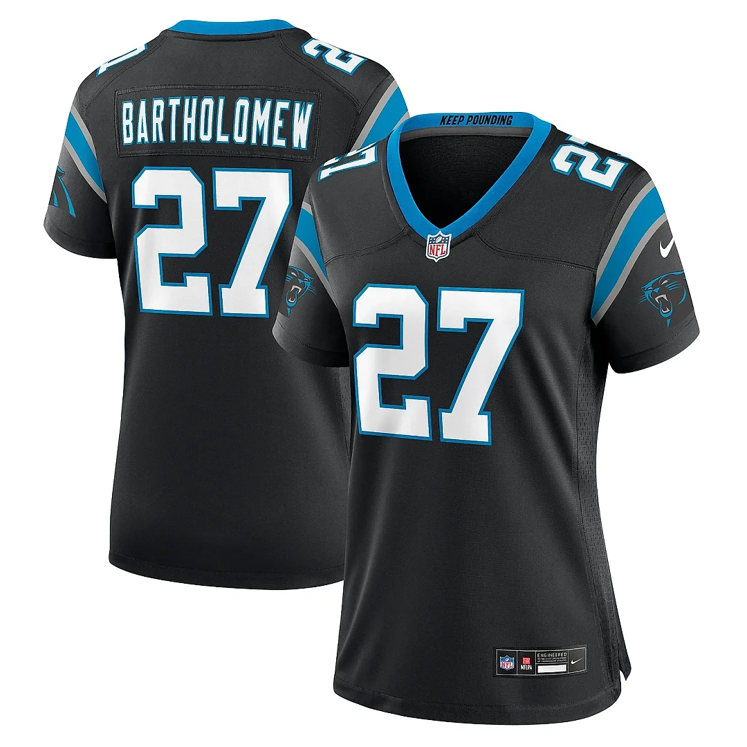 Zennovawear Women's Carolina Panthers Shemar Bartholomew Black Game Jersey