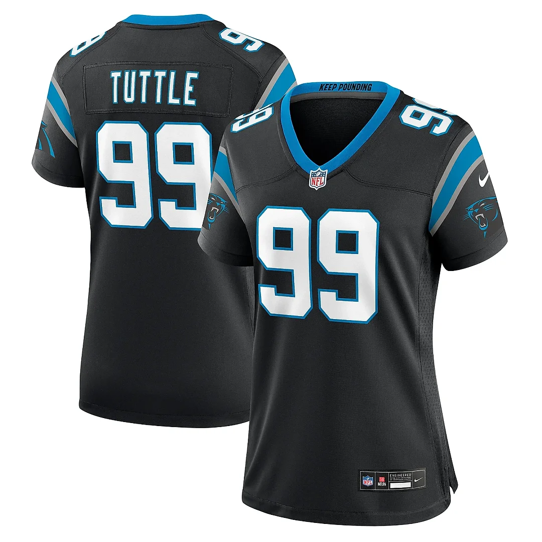 Zennovawear Women's Carolina Panthers Shy Tuttle Black Game Jersey