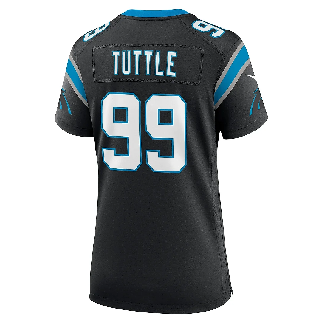 Zennovawear Women's Carolina Panthers Shy Tuttle Black Game Player Jersey